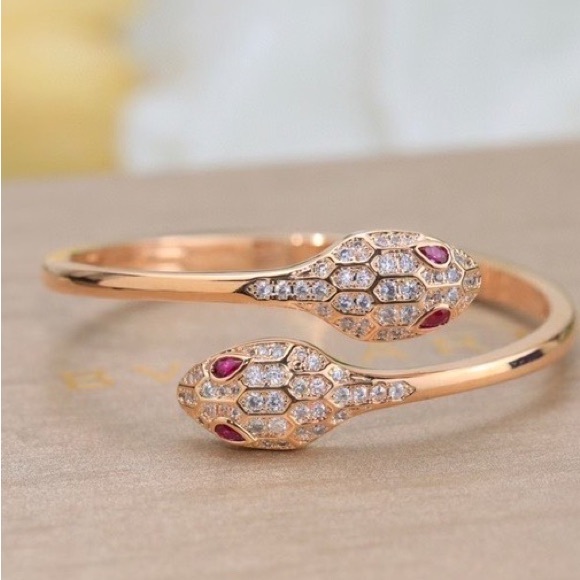 Bulgari Rose Gold and Diamond Serpenti Bracelet - Picture 4 of 6